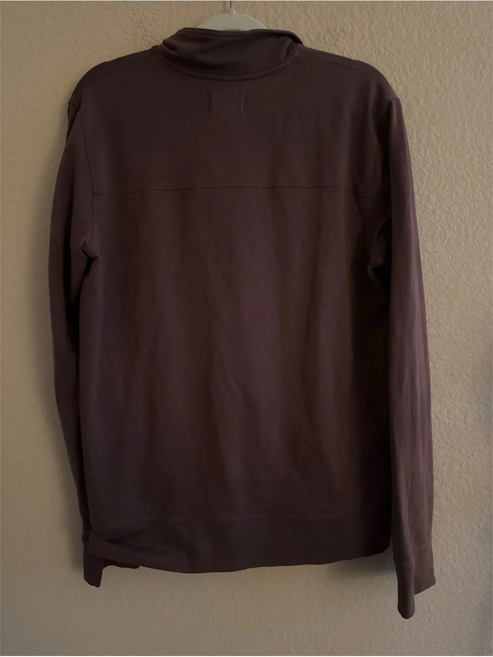 Pact Men’s Stretch French Terry Quarter Zip Sweatshirt Size Medium Dusty Brown